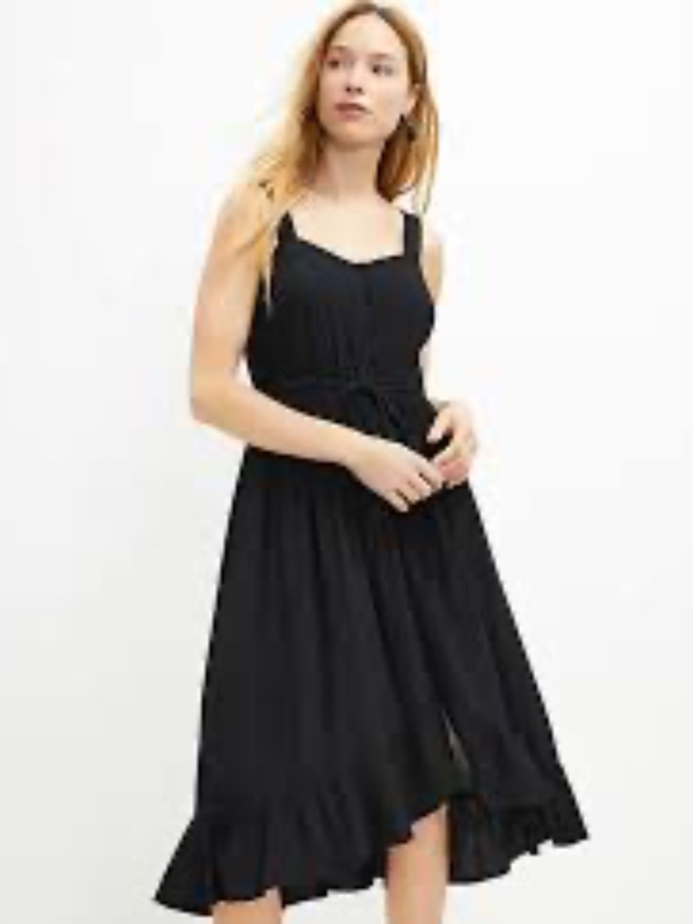 loft black ruffle dress | Dresses | Loft Button Front Drawstring Tie Size 4 Loosely Fitted KlavAna Fashion Inspiration: How To Size:EU46